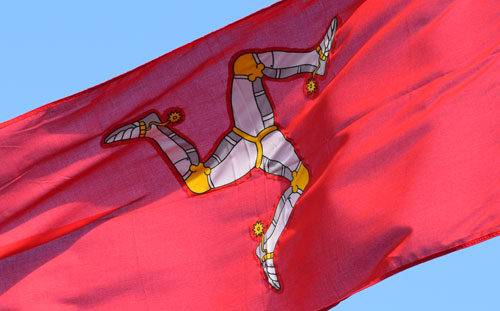 The flag of the isle of Mann